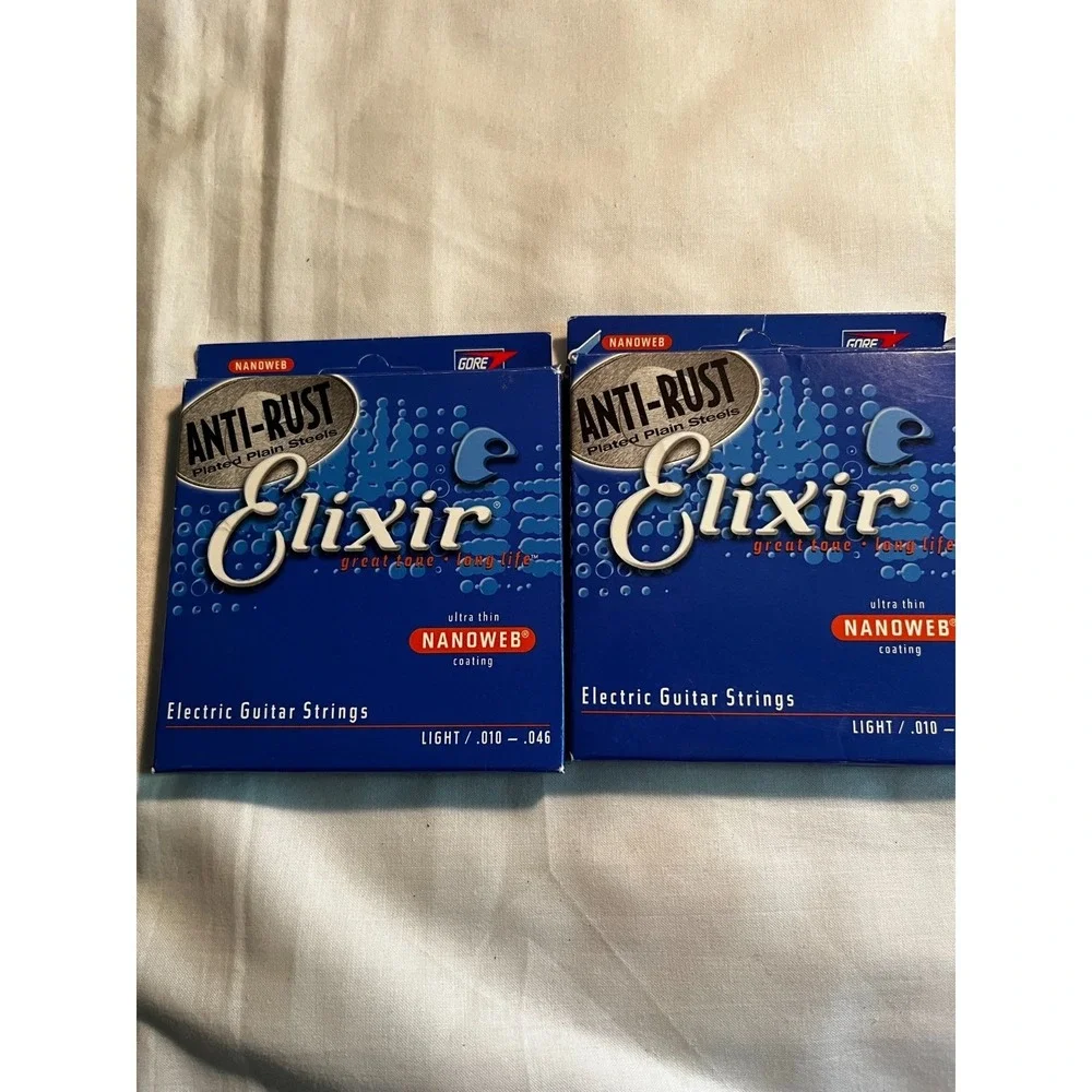 Elixir 12052 Nanoweb Coating Light Electric Guitar Strings Set Pack 10-46